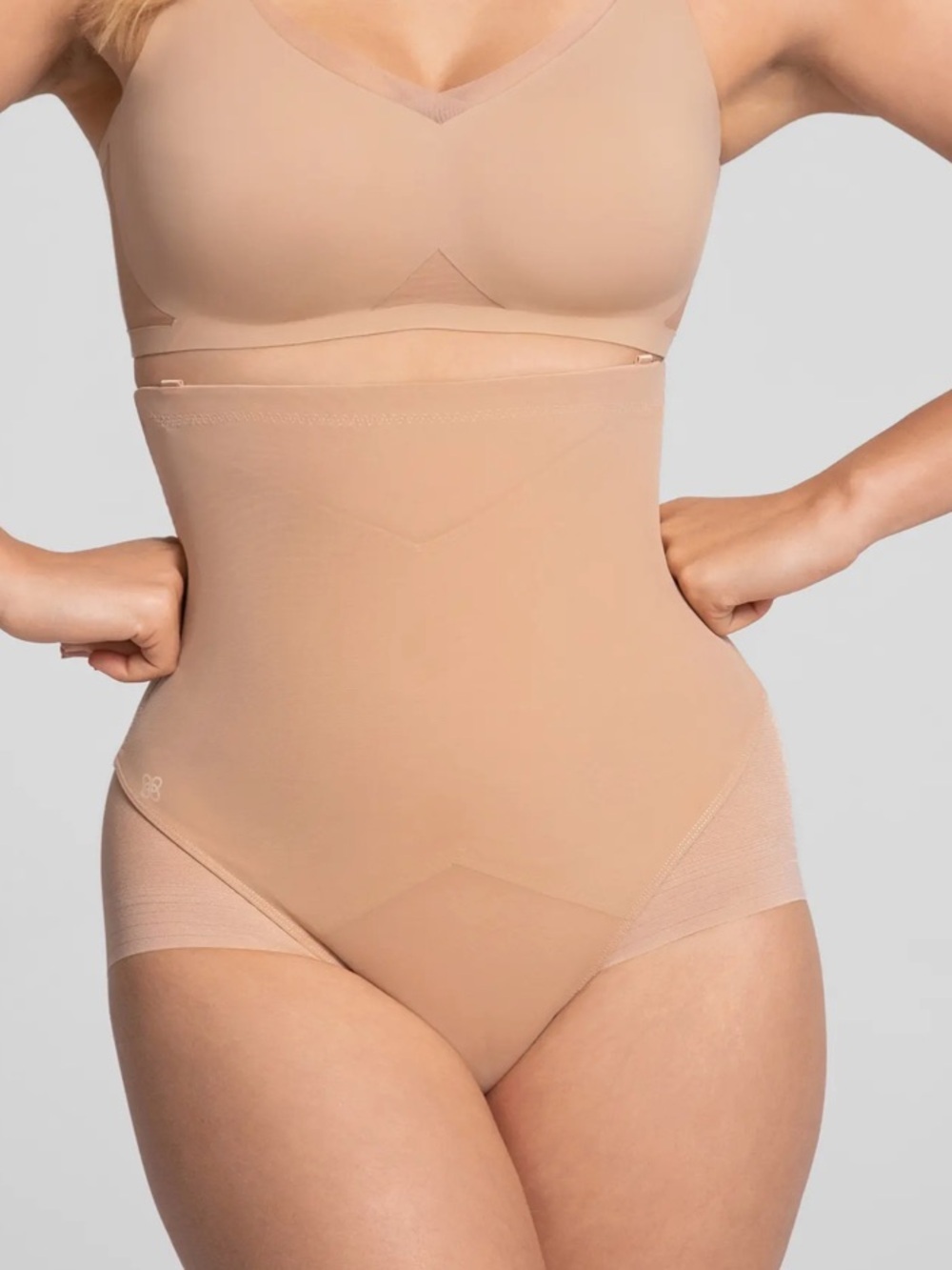 Honeylove High-Waist Shaper Brief Tummy Compression Size 1X In Sand Nude NWT